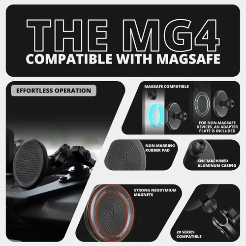 Miniatura 6 de Tackform Link - Manija de agarre/soporte de pilar A con soporte magnético para teléfono, compatible con MagSafe, Jeep Wrangler JL 2018-2023 y Jeep