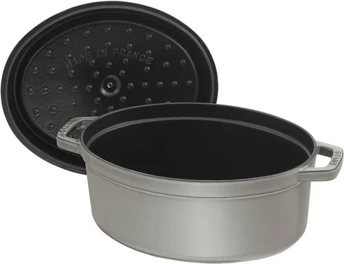Miniatura 4 de STAUB Tostador de hierro fundido/cocotte, ovalado 6.7 in, 1 L, gris grafito