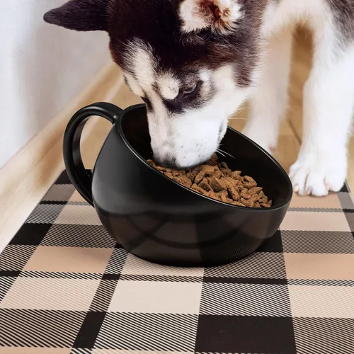 Miniatura 6 de DogBuddy Tapete de comida para perros – Tapete impermeable para alimentos y agua, mantel individual ultra absorbente para perros, tapete cuadriculado