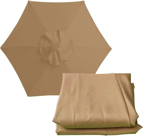 Miniatura 11 de Toldo de repuesto para sombrilla de patio, 6.5 pies, 9 pies, 10 pies, para exteriores, para mercado, 6 varillas / 8 varillas, cubierta de repuesto
