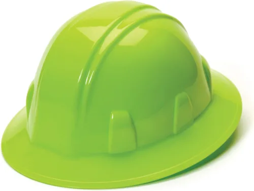 Pyramex Safety SL Series - Casco duro de ala completa, suspensión de trinquete de 4 puntos, Hi Vis Lime Verde lima(Hi-Vis Lime)