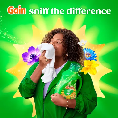 Miniatura 9 de Gain Detergente líquido para ropa, con defensa del olor, aroma fresco de isla, jabón de lavandería para lavadoras HE, 132 onzas líquidas, 100 cargas
