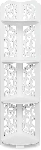 Miniatura 8 de Estante esquinero de 4 niveles, estante de escalera de esquina para sala de estar, estante de ducha esquinero independiente para baño, estante