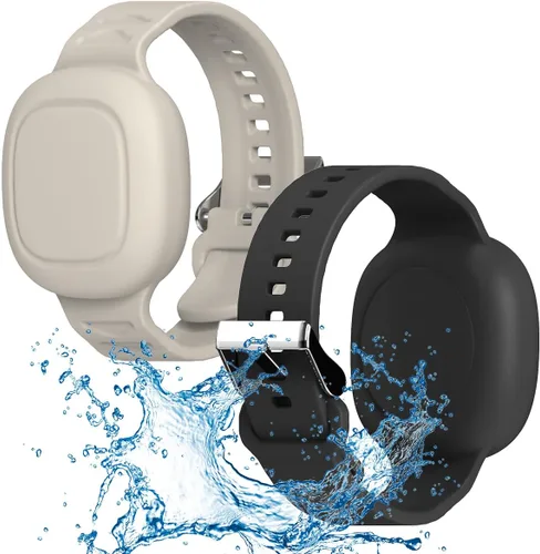 Paquete de 2 soportes de pulsera Tile Mate - Funda de silicona suave impermeable para niños/adolescentes/ancianos
