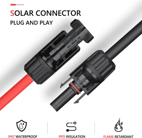 Miniatura 2 de Conectores solares Macho/Hembra IP67 Impermeable Panel Solar Cable Conectores (6 Pares)