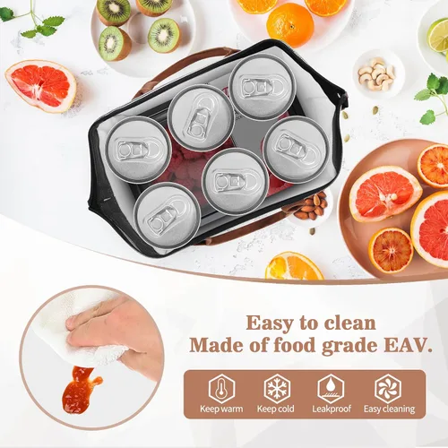 Miniatura 6 de LOKASS - Lonchera con aislamiento para mujeres y hombres - Bolsa de almuerzo reutilizable de 10 L para mujeres - Bolsa térmica con asa superior