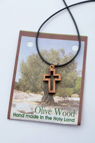 Miniatura 6 de Olive Wood Gifts Shop Cruz católica latina de madera de olivo hecha a mano con metal chapado en plata (crucifijo de 6.3 pulgadas) – Cruz