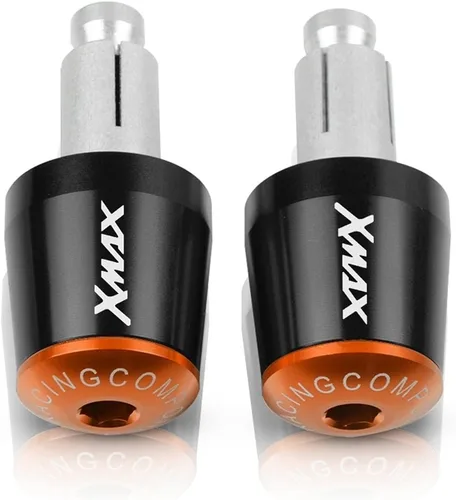 Miniatura 16 de Contrapeso motocicleta 7/8 "0.866 in manillar Grips extremo manillar tapa tapa enchufe para Yamaha Xmax X-MAX 125 250 300 400 XMAX125 XMAX250