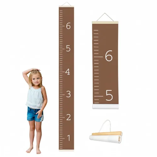 Miniatura 13 de Morxy Tabla de Crecimiento de Lona para Niños - Decoración de Pared Unisex para Habitación de Niños - Tabla de Medición de Altura - Cinta de Pared