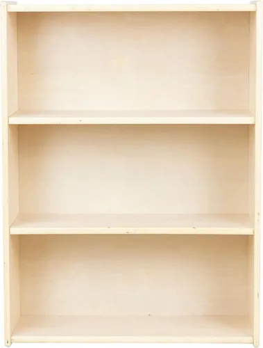 Miniatura 4 de Estantería de tres estantes para niños, 35.5 pulgadas de alto x 24 pulgadas de ancho x 11.5 pulgadas de profundidad, estantes resistentes de madera
