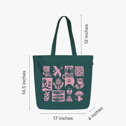 Miniatura 40 de Ecoright Bolsa de lona estética para mujer, bolsa grande con cremallera y bolsillo, bolsa de mano para mujer, para yoga, trabajo, playa