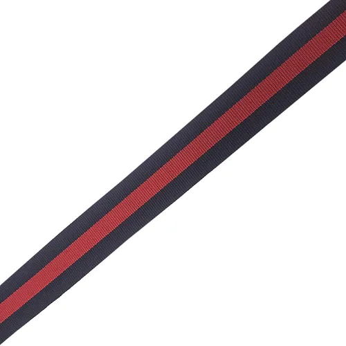 Miniatura 2 de QIANF Cinta de grogrén a rayas negras, rojas, negras, 3/8 pulgadas, 25 yardas (varios anchos y colores disponibles)
