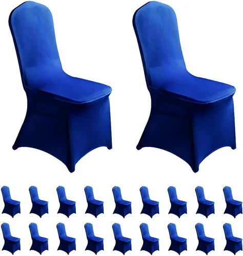 Miniatura 23 de LZY 6 piezas Fundas de Silla de Spandex Elásticas Fundas Deslizables para Fiestas de Boda, Fundas de Decoración de Sillas de Comedor y Banquete Negro