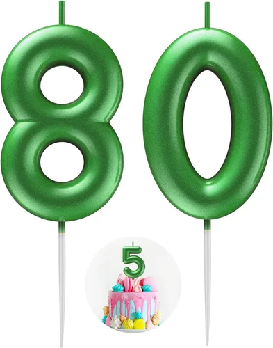 Miniatura 182 de Velas número 2 arcoíris con número 3D de feliz cumpleaños para decoración de fiesta de pastel de cumpleaños, suministros de celebración