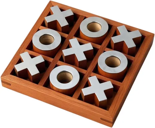 T one juego de madera Tic Tac Toe | juegos de mesa para adultos | Juegos Familiares Divertidos de Mesa para Decoración de Sala de Estar | juegos de