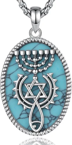 Miniatura 45 de Vito Collar de plata de ley 925 para mujeres y hombres, San Benito, crucifijo, Caravaca, San Cristóbal, San Judas, medalla patronal, amuleto