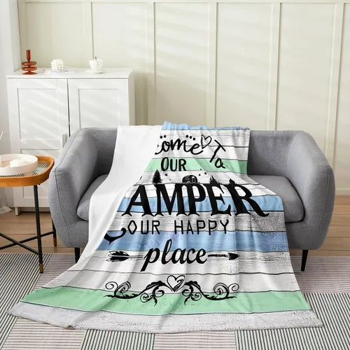Miniatura 38 de Erosebridal American Flag Blanket 40x50 Army Green Camo Flannel Blanket for Bed Sofa Crib Bear Claw Hunting Theme Bedroom Decor Camoflage Camping