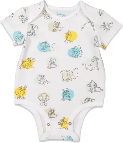 Miniatura 3 de Disney Bambi Lion King Mickey Minnie Mouse Winnie the Pooh Princess Dumbo - Paquete de 3 mamelucos para bebés recién nacidos a bebés