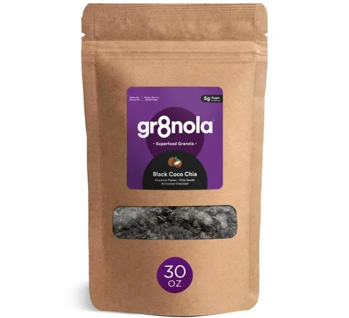 Miniatura 18 de gr8nola The Original - Cereal de granola saludable y bajo en azúcar, fabricado con superalimentos, almendras enteras, miel, canela y linaza, sin