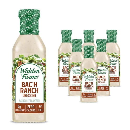 Miniatura 9 de Walden Farms Vinagreta de Tomate Seco al Sol – Aderezo sin calorías, bajo en carbohidratos, apto para dieta keto, vegano, sin azúcar con rico sabor