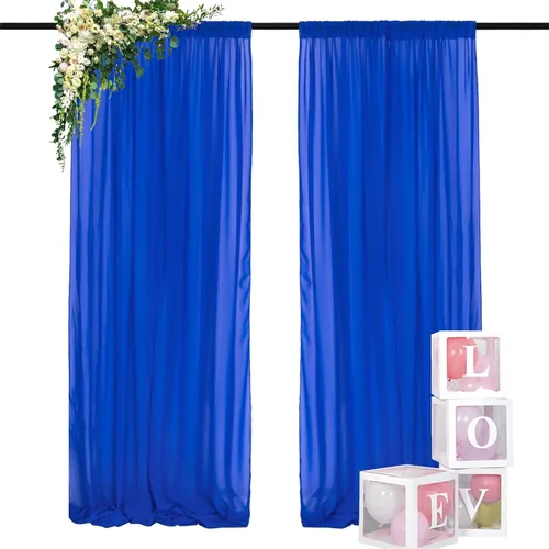 Miniatura 55 de DUOBAO Cortina de gasa naranja transparente de 10 pies, 2 paneles de 29 x 120 pulgadas, cortinas de tela de gasa para ceremonia de boda, cortinas