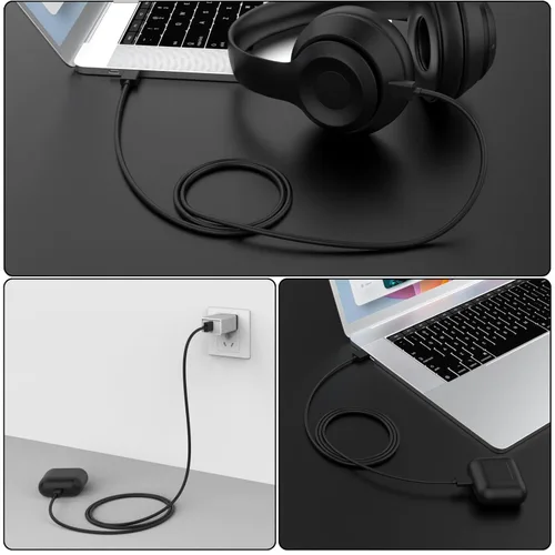 Miniatura 7 de Toxaoii Cable de carga USB C compatible con Sony WH-1000XM4 WH-1000XM3 WF-1000XM4 1000XM5 WH-XB900N WH-CH720N WH-CH520 WI-1000XM2 WI-C200 WI-XB400