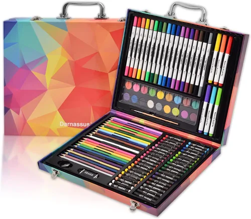 Miniatura 14 de Darnassus Juego de arte de 132 piezas, juego de colores profesionales de lujo, caja de regalo, juego de arte, manualidades, dibujo, pintura, kit