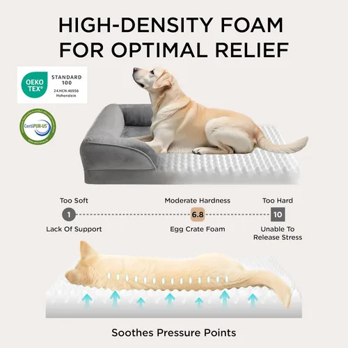 Miniatura 3 de Bedsure Cama ortopédica XL para perros extragrandes, cama lavable para perros y gatos, impermeable, cómodo sofá para perros con funda extraíble