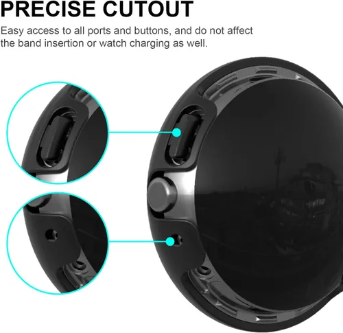 Miniatura 4 de JZK Paquete de 2 fundas protectoras de pantalla para Google Pixel Watch 2 (2023) / Pixel Watch, carcasa protectora general resistente a los arañazos