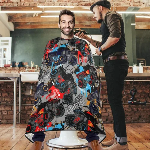 Miniatura 2 de visesunny Delantal profesional del cabo del peluquero del pelo del poliéster del pelo del salón del cabo delantal antiestático de la barba