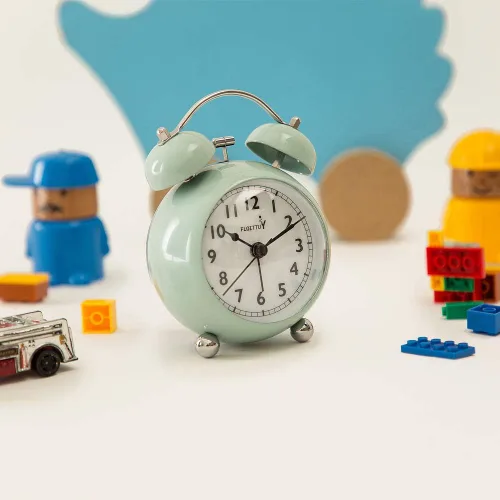Miniatura 2 de FLOITTUY {Reloj despertador fuerte para personas que duermen profundamente) Reloj despertador de campana doble de 3.5 pulgadas con luz de fondo
