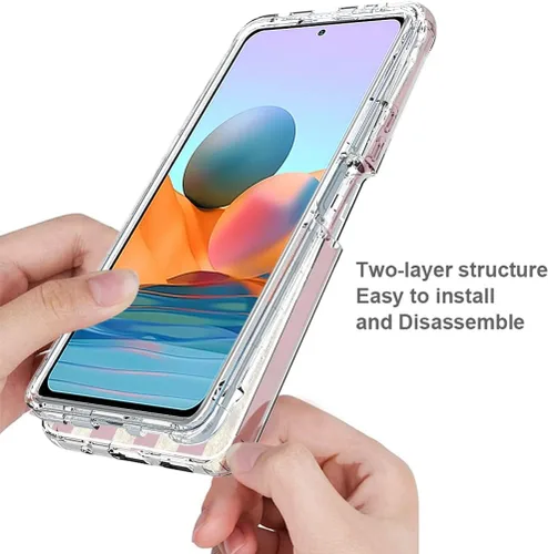 Miniatura 4 de Funda para teléfono Redmi Note 10 Pro 4G/Note 10 Pro Max con protector de pantalla de vidrio templado, lindo patrón de bandera transparente