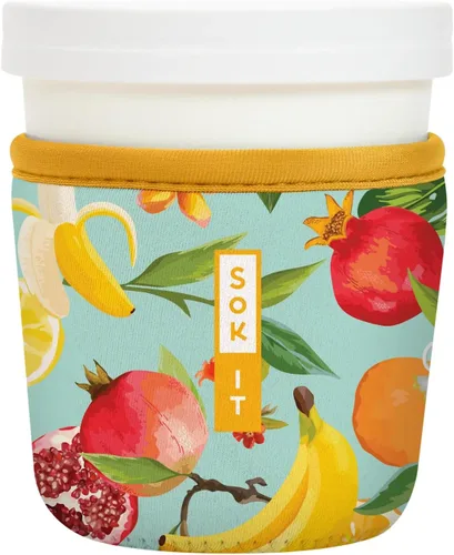 Miniatura 181 de Sok It IceCreamSok - Funda de neopreno aislada (flores abstractas, pintas de helado cónicas)