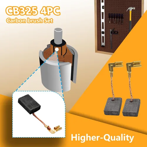 Miniatura 2 de CB325 194074-2 Reemplazo del cepillo de carbono para amoladora angular Makita reemplaza GA4540 GA5040 9557NB 9557PB 9558NB 9558PB 9564H 9565H Pieza