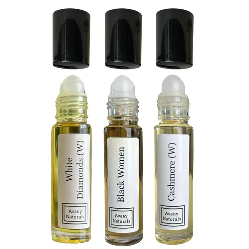 Miniatura 7 de Juego de 3 aceites de perfume para mujer, aroma inspirado en suave y limpio, fragancia corporal enrollable para capas, 0.3 fl oz (colección limpia)