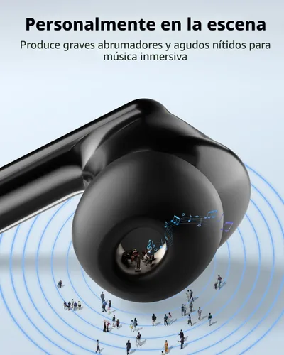 Miniatura 5 de Auriculares inalámbricos, auriculares Bluetooth 5.4 con 50 horas de reproducción, auriculares estéreo de graves profundos, llamadas claras