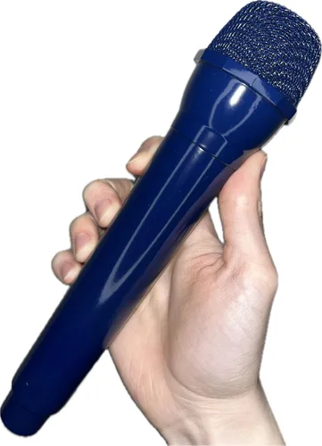 Miniatura 7 de Micrófono falso para sincronización de labios, disfraces, fotos, conciertos, festivales, juegos de simulación y mucho más (negro)