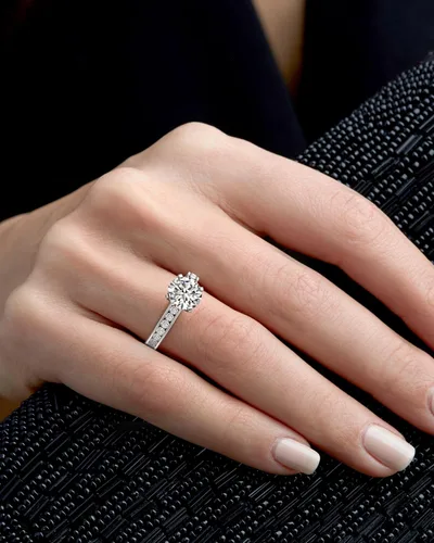Miniatura 2 de PREVELI 3 Carat GRA Certified D VVS Moissanite Engagement Rings For Women Simulated Diamond Rings 925 Sterling Silver