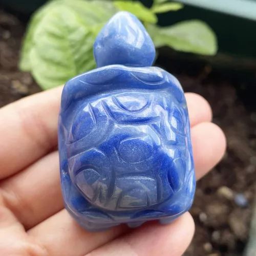 Miniatura 2 de Estatua de tortuga de piedra de 2 pulgadas, figura de tortuga tallada a mano, escultura de Fengshui, decoración del hogar, obsidiana negra