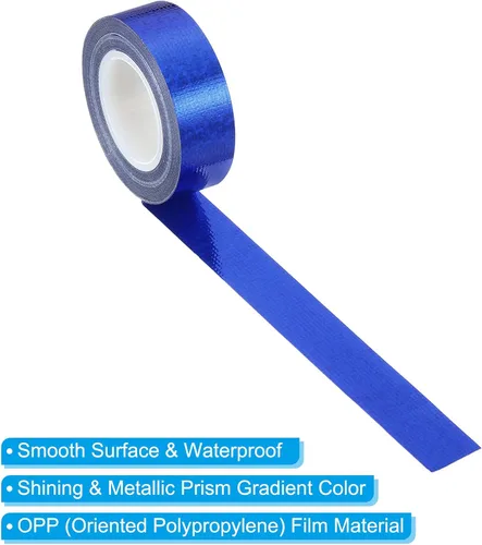 Miniatura 3 de PATIKIL Cinta brillante con purpurina de 0.591 in x 16.4 ft, paquete de 4 cintas adhesivas holográficas decorativas autoadhesivas para álbumes