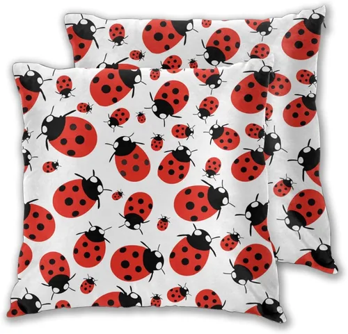 Miniatura 33 de Juego de 2 fundas de almohada cuadradas de Acción de Gracias, hojas de arce otoñales, fundas protectoras para sofá con cremallera oculta, 16 x 16