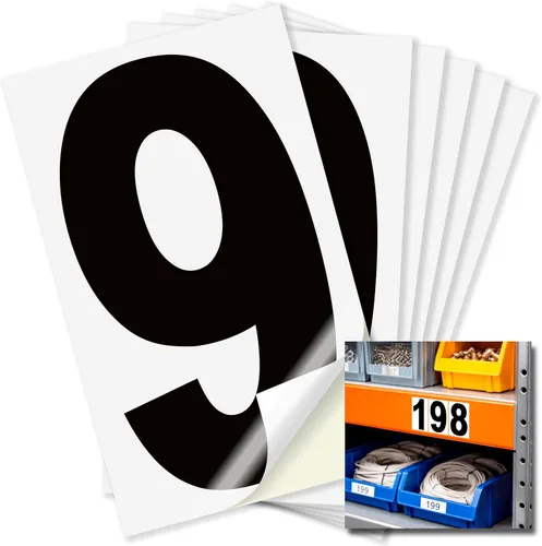 Miniatura 77 de iSYFIX Calcomanías de vinilo negro número 0 (Zero) – Paquete de 6 calcomanías de 1.5 pulgadas – Calcomanías de alta calidad, fondo reflectante