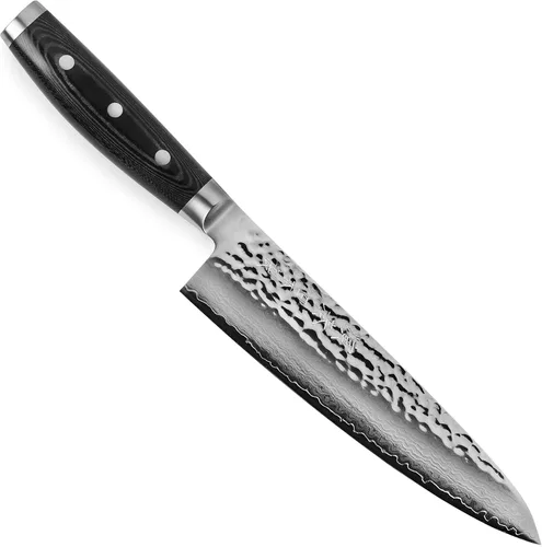 Miniatura 10 de Enso Cuchillo de chef grande con funda, fabricado en Japón, serie HD, VG10, acero inoxidable de damasco, hoja de 9.5 pulgadas con cubierta Saya