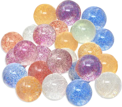 Kiddie Play 25 Bouncy Balls for Kids Party Favors | Bouncy Ball 27mm | Superball Small Rubber Balls for Kids