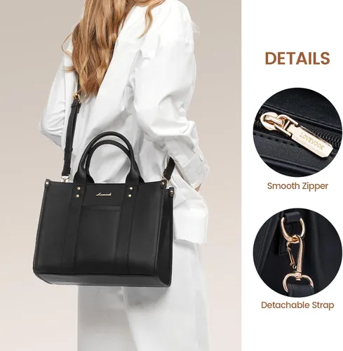 Miniatura 6 de LOVEVOOK Bolso para mujer de cuero, bolso tote, cartera y bolsos, bandolera con asa superior y bandolera con cremallera