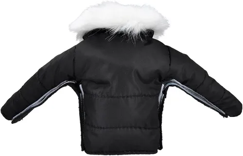 Miniatura 2 de E-TING Ropa de Santa Abrigo Negro de Plumón Accesorios de Navidad para Muñeca Elfo