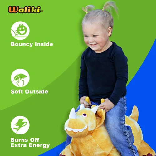 Miniatura 3 de WALIKI Caballo Saltarín Inflable Caballo Inflable de Salto para Niños Caballo de Salto (Triceratops)