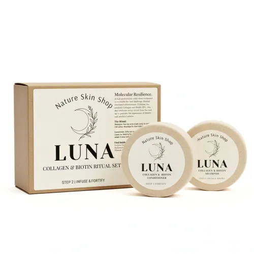 Nature Skin Shop Luna - Juego de champú y acondicionador de colágeno y biotina, fortalecedor y voluminizador para cabello fino, adelgazamiento y Set