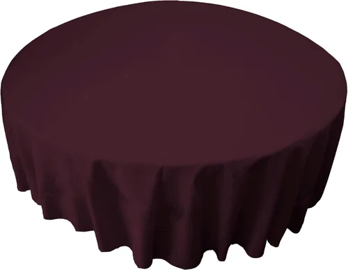 Miniatura 110 de LA Linen - Mantel redondo lavable de popelina de poliéster, resistente a manchas y arrugas, 51", mantel de tela para comedor, cocina, fiesta, Negro