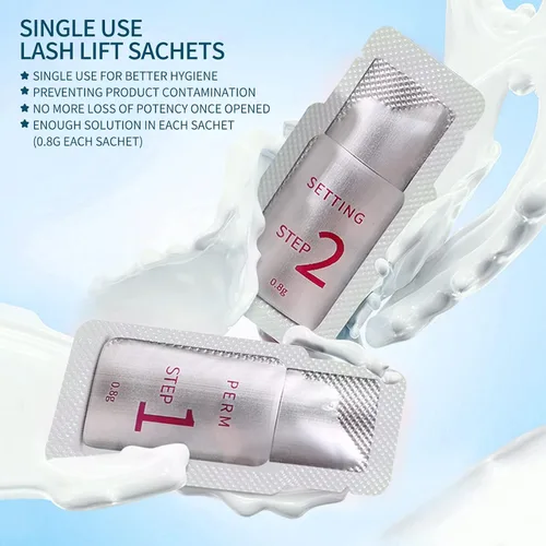 Miniatura 4 de Kit de Permanente Fast Perm Lash Lift Kit de Permanente de Pestañas Loción de Permanente y Fijadora (Cantidad: 2×5 Paquetes)
